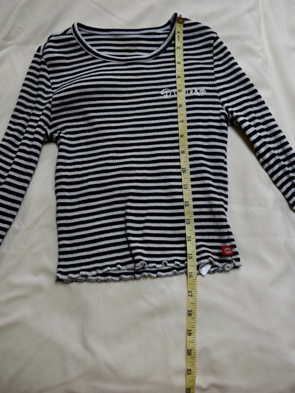 Dickies Cotton Striped Long Sleeve Top